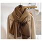 Solid Color Creased Scrub Scarf Shawl