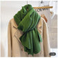 Solid Color Creased Scrub Scarf Shawl