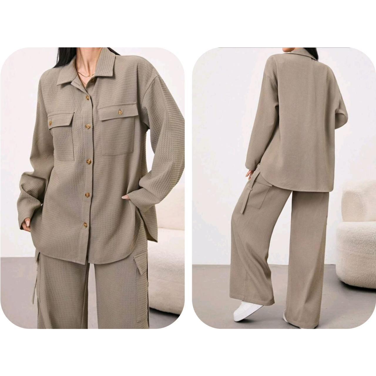 Casual Comfortable Linen Shirt And Pants Two Piece Set