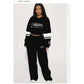 California Athletic Wide Leg Pant & Crop Top Set