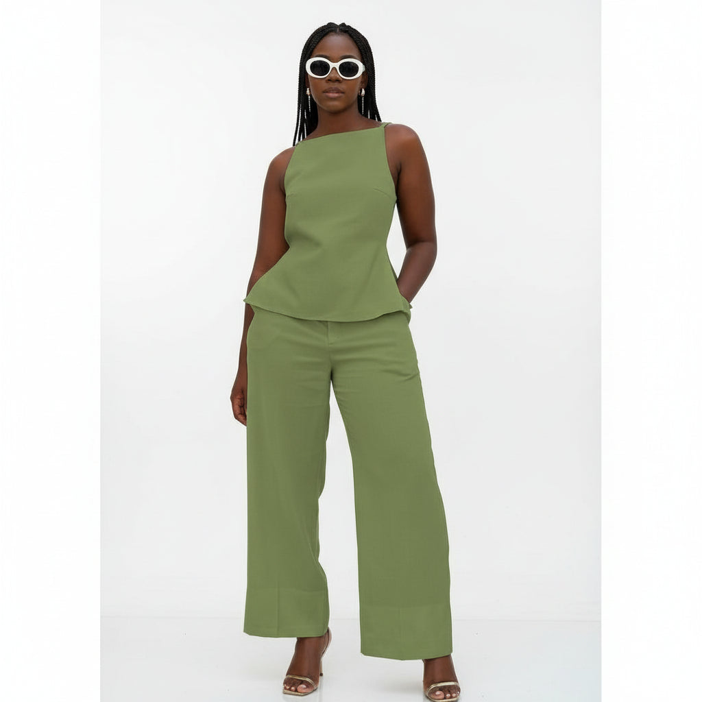 Casual/Commute Solid Color Vest And Trousers Suit