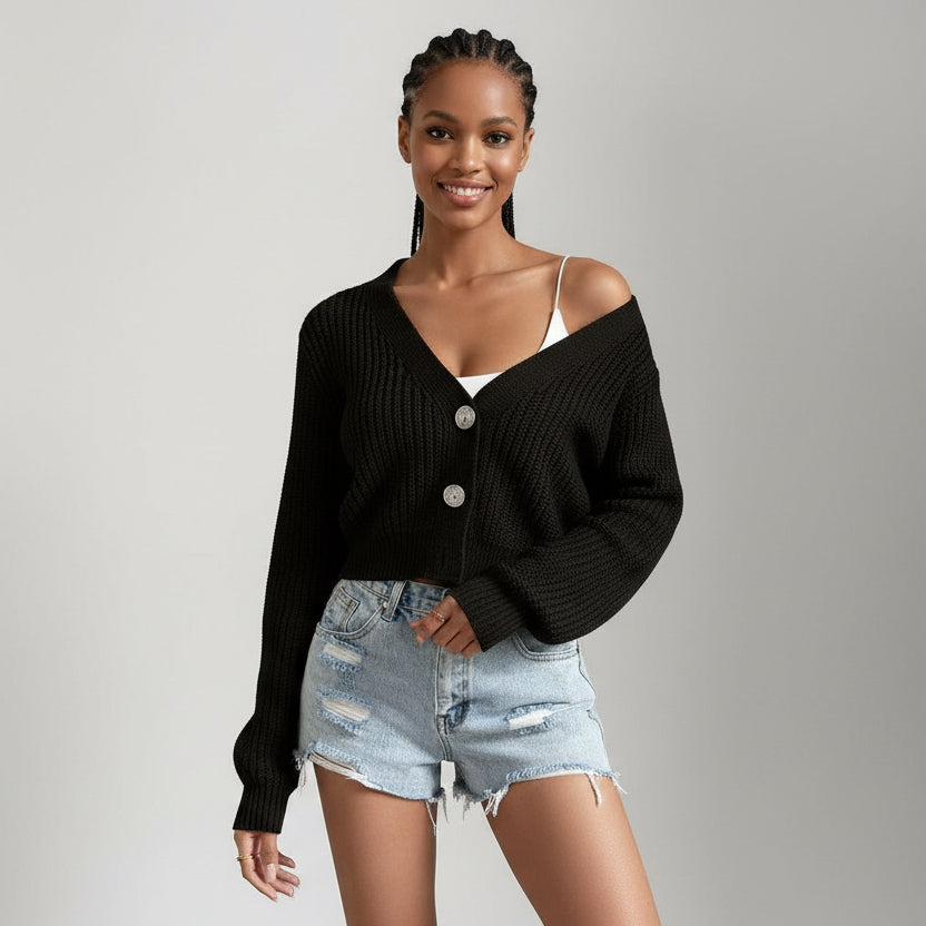 Plus Size Lightweight Knitted Breathable Cardigan