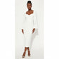Bubbleroom Structure Puff Sleeve Dress