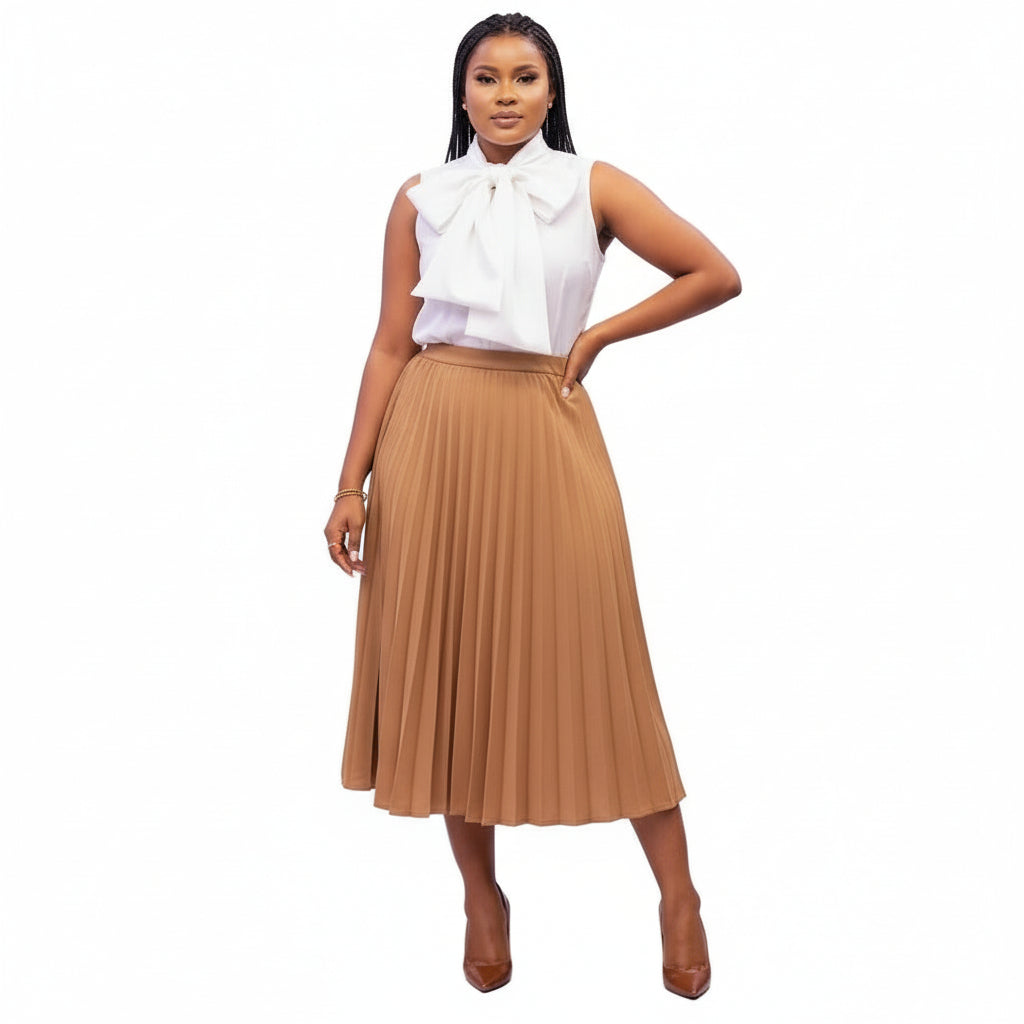 Formal Contrast Decor Collar A-line Dress