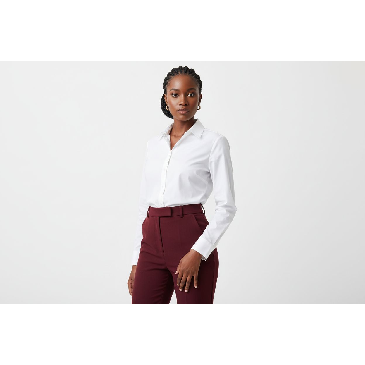Long Sleeve Cotton White Shirt