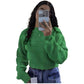 Long Sleeve Wool Knitted Stretchy Sweater