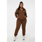 Drawstring Hoodie And Sweatpants Two Piece Set