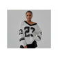Numerical Pattern Long Sleeve Knitted Jersey