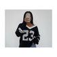 Numerical Pattern Long Sleeve Knitted Jersey