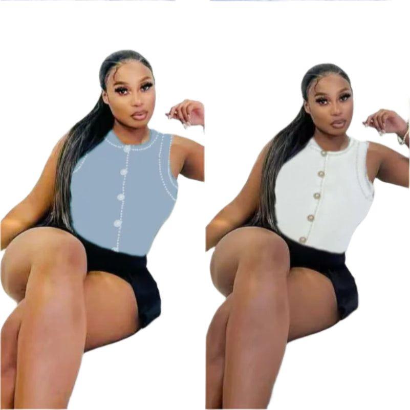 Sleeveless Knitted Cropped Sweater Top