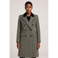 Double Button Parallel Line Coats