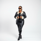 Solid Color Zip Up Faux fur jacket