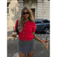 Short Sleeve Knitted bodycon Crop Jersey