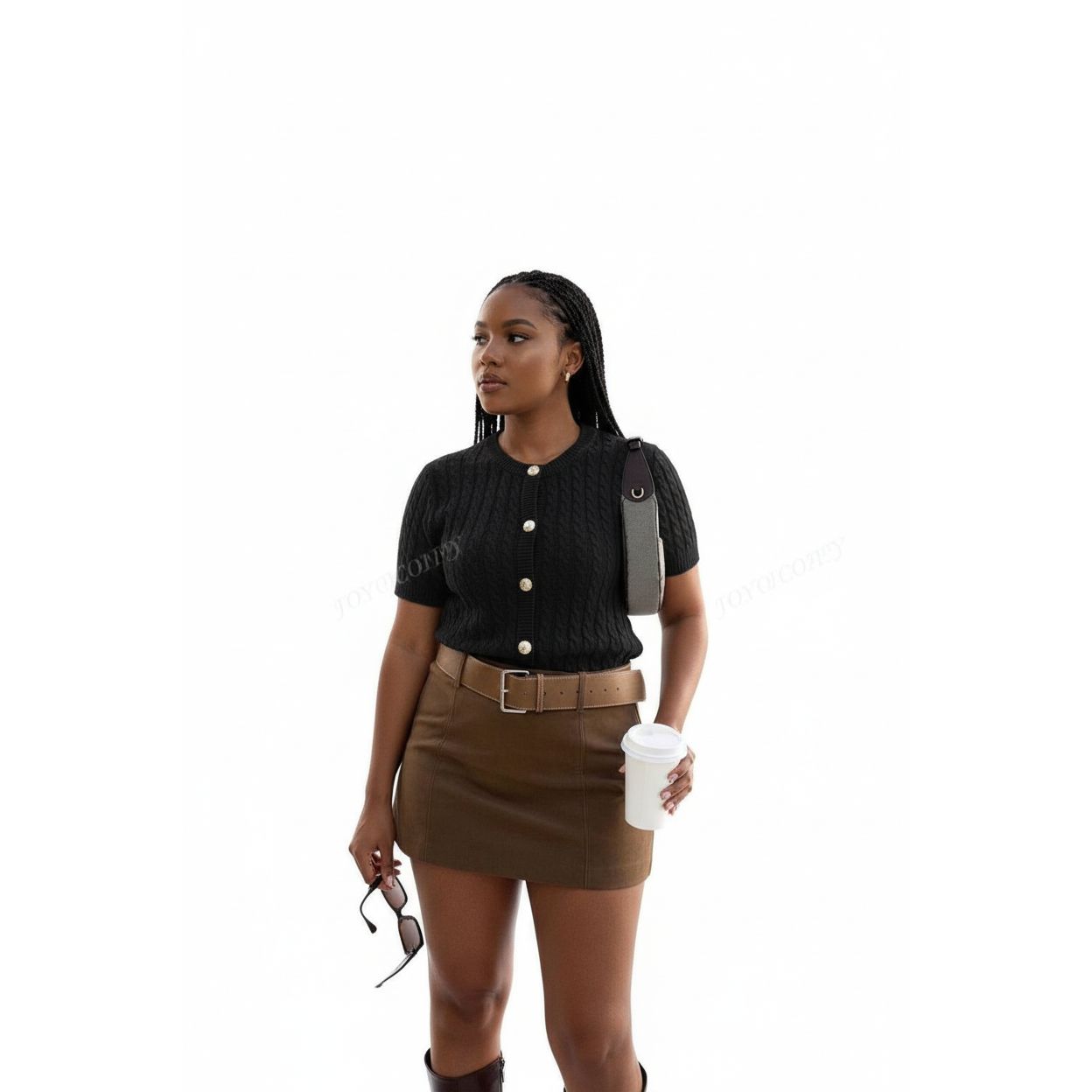 Short Sleeve Knitted bodycon Crop Jersey