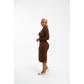 Formal Knitted Long Sleeve Midi Dress