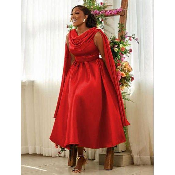 Satin A Line Maxi Homecoming Prom Dresses