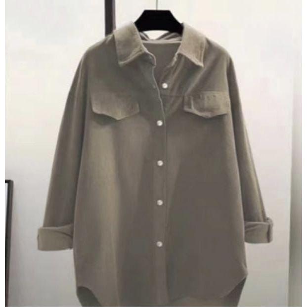 Plain Button Front Casual Versatile Long Sleeve Shirt