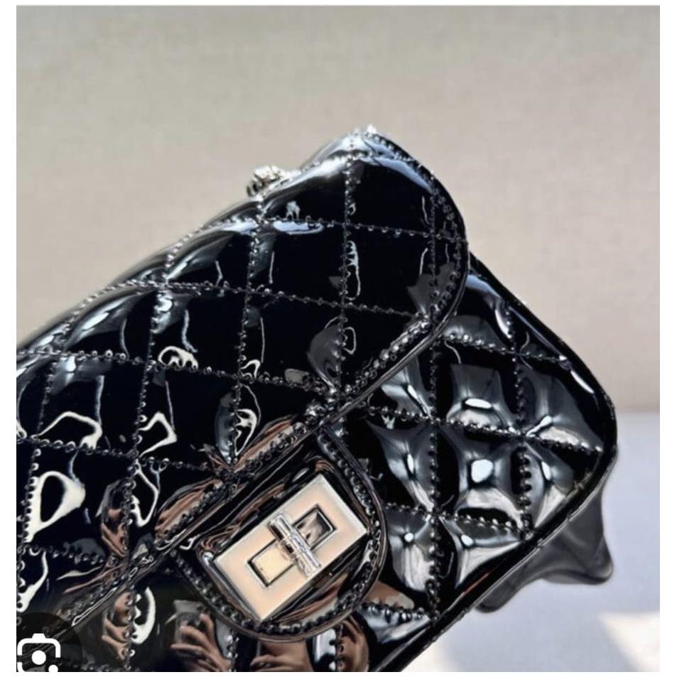 Elegant Quilted PU Genuine Leather Shoulder Bag