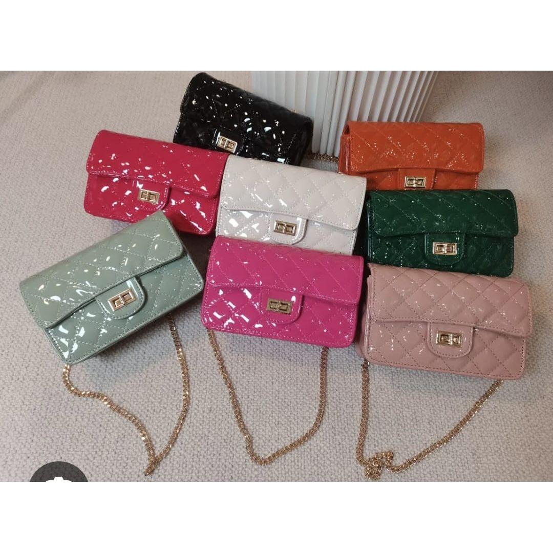 Elegant Quilted PU Genuine Leather Shoulder Bag