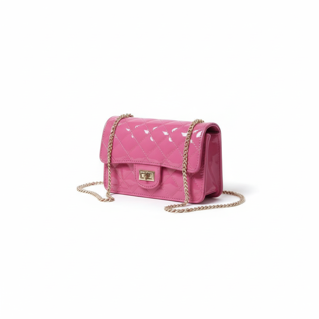Elegant Quilted PU Genuine Leather Shoulder Bag