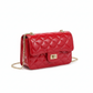 Elegant Quilted PU Genuine Leather Shoulder Bag
