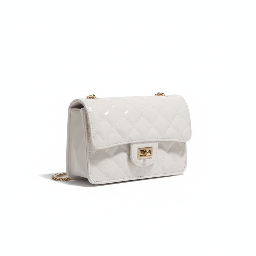 Elegant Quilted PU Genuine Leather Shoulder Bag