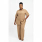 Women's Irregular Top & Wide Pants Set.