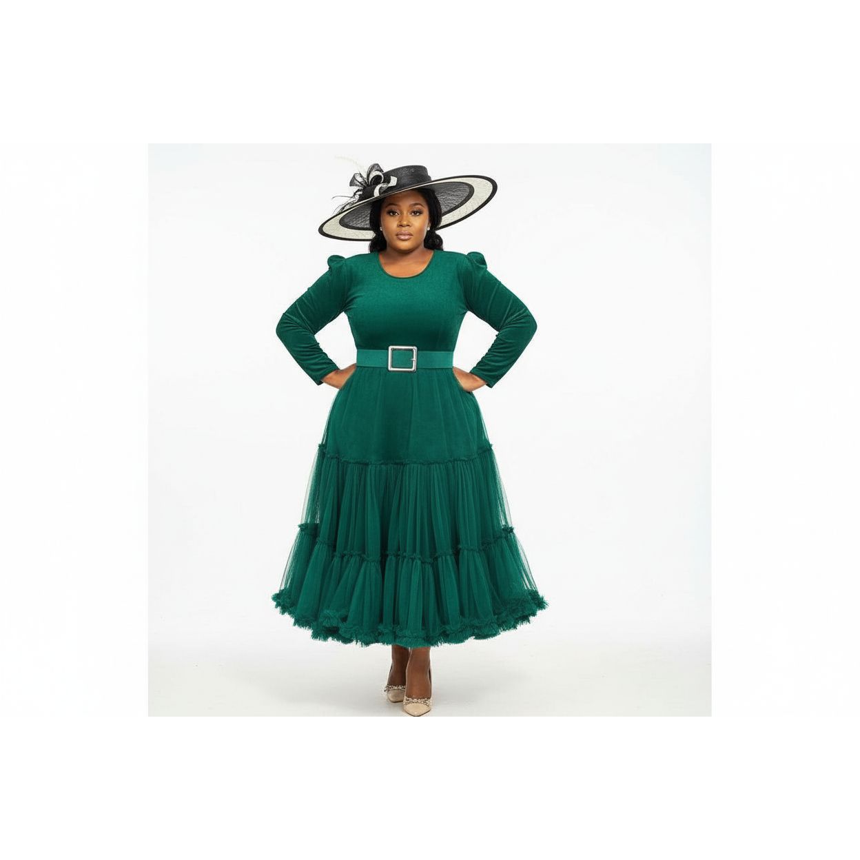 Premium Tiered Ruffle Midi Dress – YELLOW SUB TRADING
