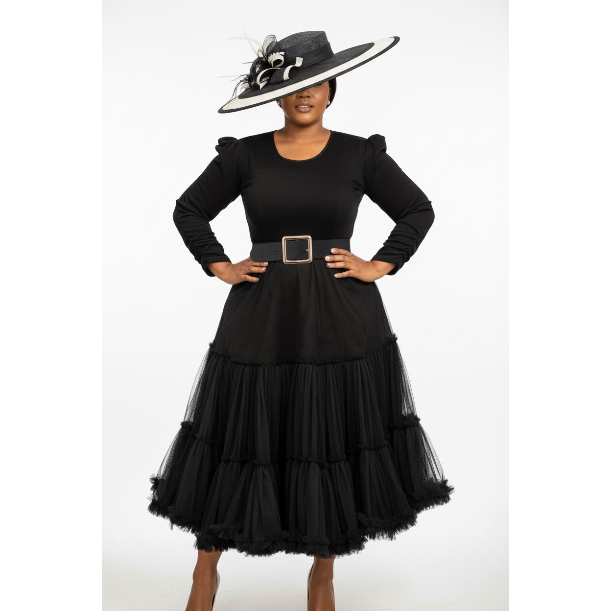 Premium Tiered Ruffle Midi Dress