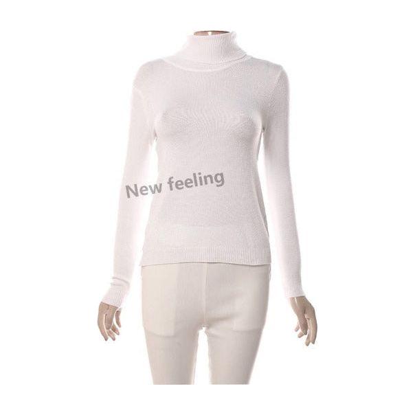 Thermal Blouses Polo Neck Knit Top