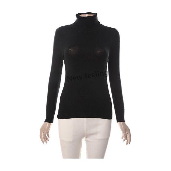 Thermal Blouses Polo Neck Knit Top