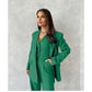 Solid Color Suit Buttoned Jacket, Vest And Pants Set