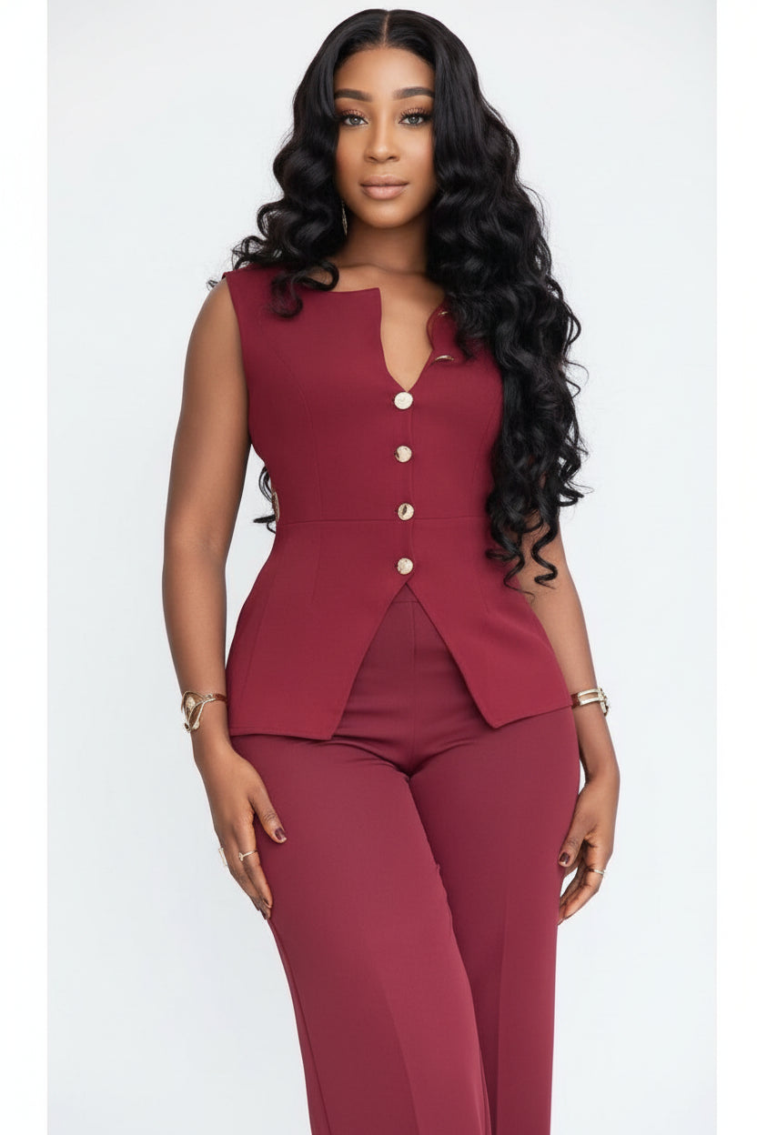 Sleeveless Cotton Front Button Casual Shirt Top