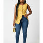 Sleeveless Cotton Front Button Casual Shirt Top