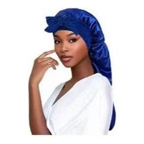 Women's Long Adjustable Braid Satin Bonnet