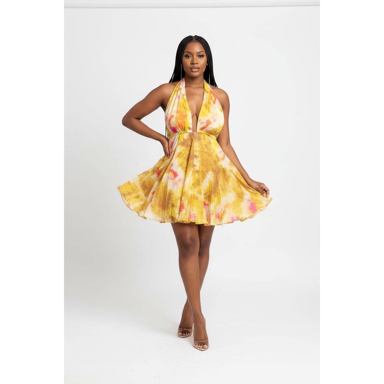 Floral Sexy Backless Sleeveless Boho Beach Mini Dress