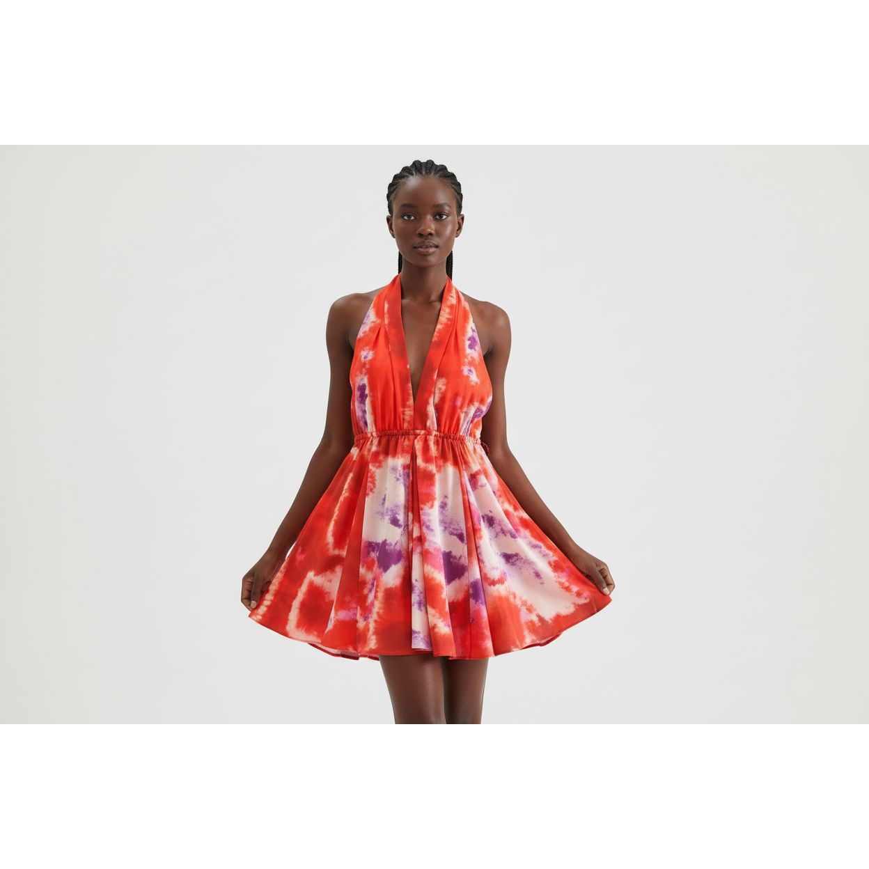 Floral Sexy Backless Sleeveless Boho Beach Mini Dress