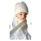 Knit Soft Heart Pattern Scarf & Hat Set
