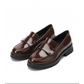 Comfortable Thick Sole, Round Toe Slip-On Versatile Loafer Shoe