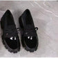 Tight String Chunky Casual Fashion Loafer Shoes.