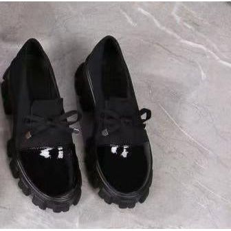 Tight String Chunky Casual Fashion Loafer Shoes.
