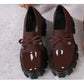Tight String Chunky Casual Fashion Loafer Shoes.