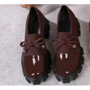 Tight String Chunky Casual Fashion Loafer Shoes.