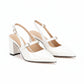 Women's Pointed Thick Single Shoes with Word Buckle High Heels