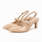 Women's Pointed Thick Single Shoes with Word Buckle High Heels