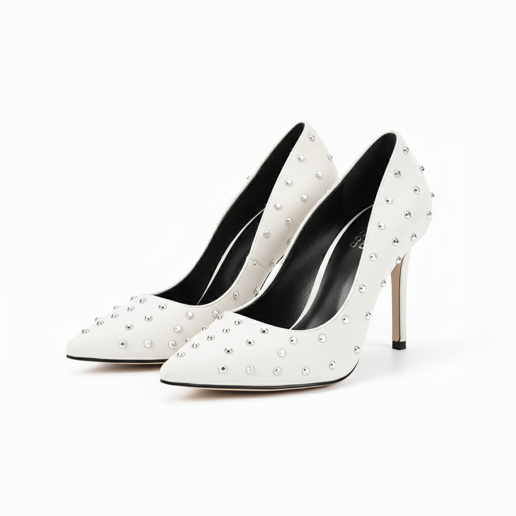 Velvet pointed stiletto single shoes