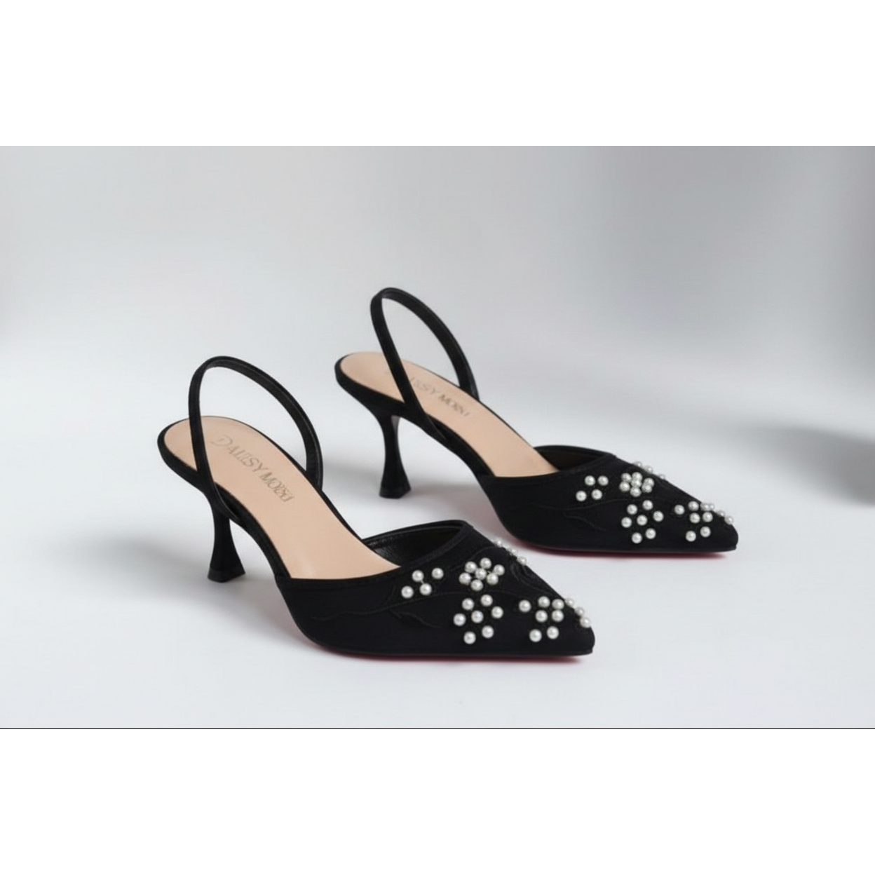 Fashionable High Heeled Pointed Toe Transparent Dress Shoes