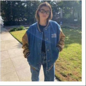 Urban Renewal Vintage Denim Baseball Jacket