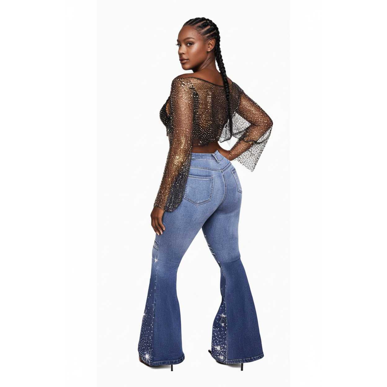 Fashion Casual Straight Wide Leg Denim Pants