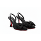 Rhinestone Bow Decor Slingback Court Heel